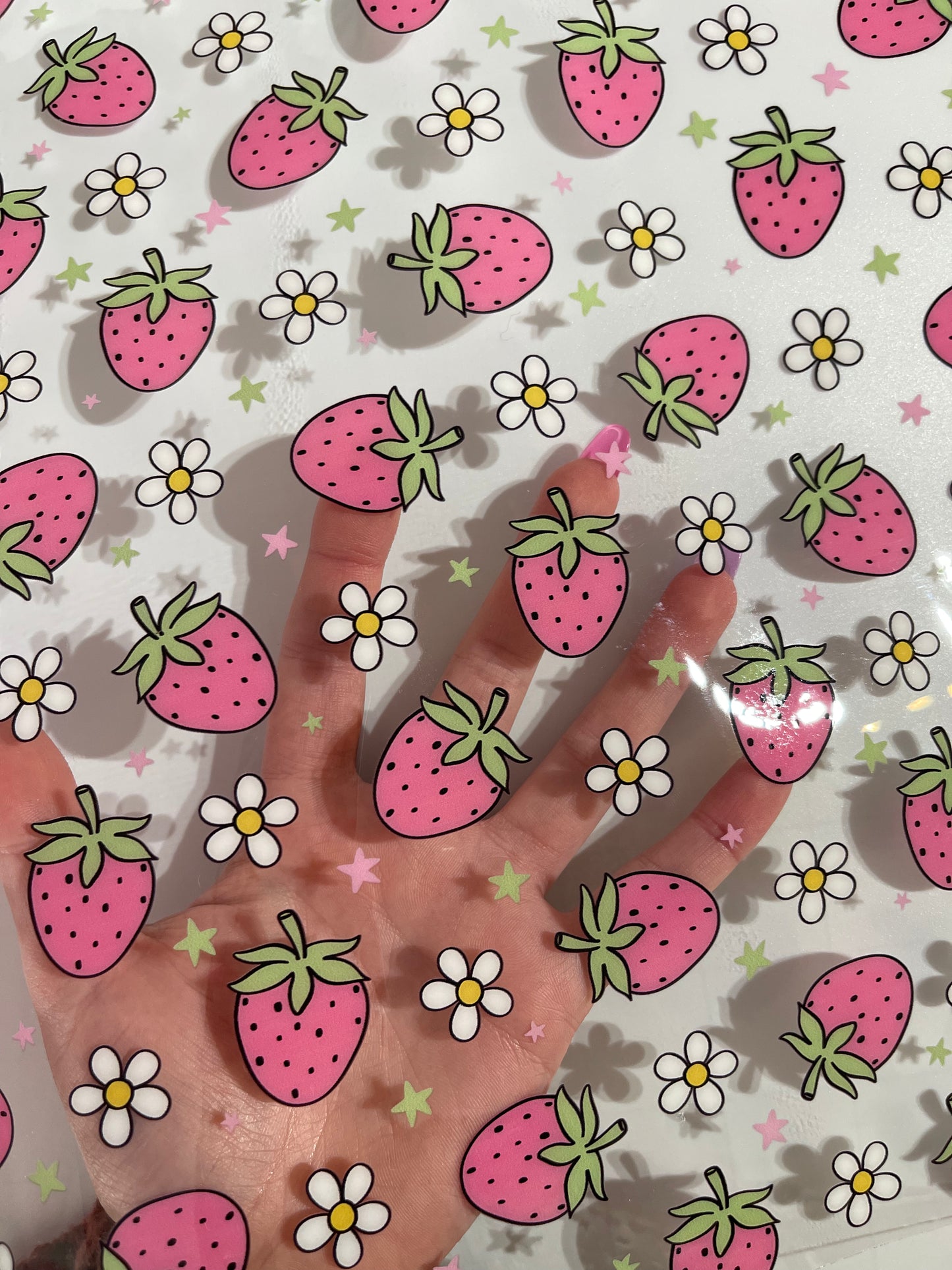 Strawberry Fields - Clear TPU 12"x 52"