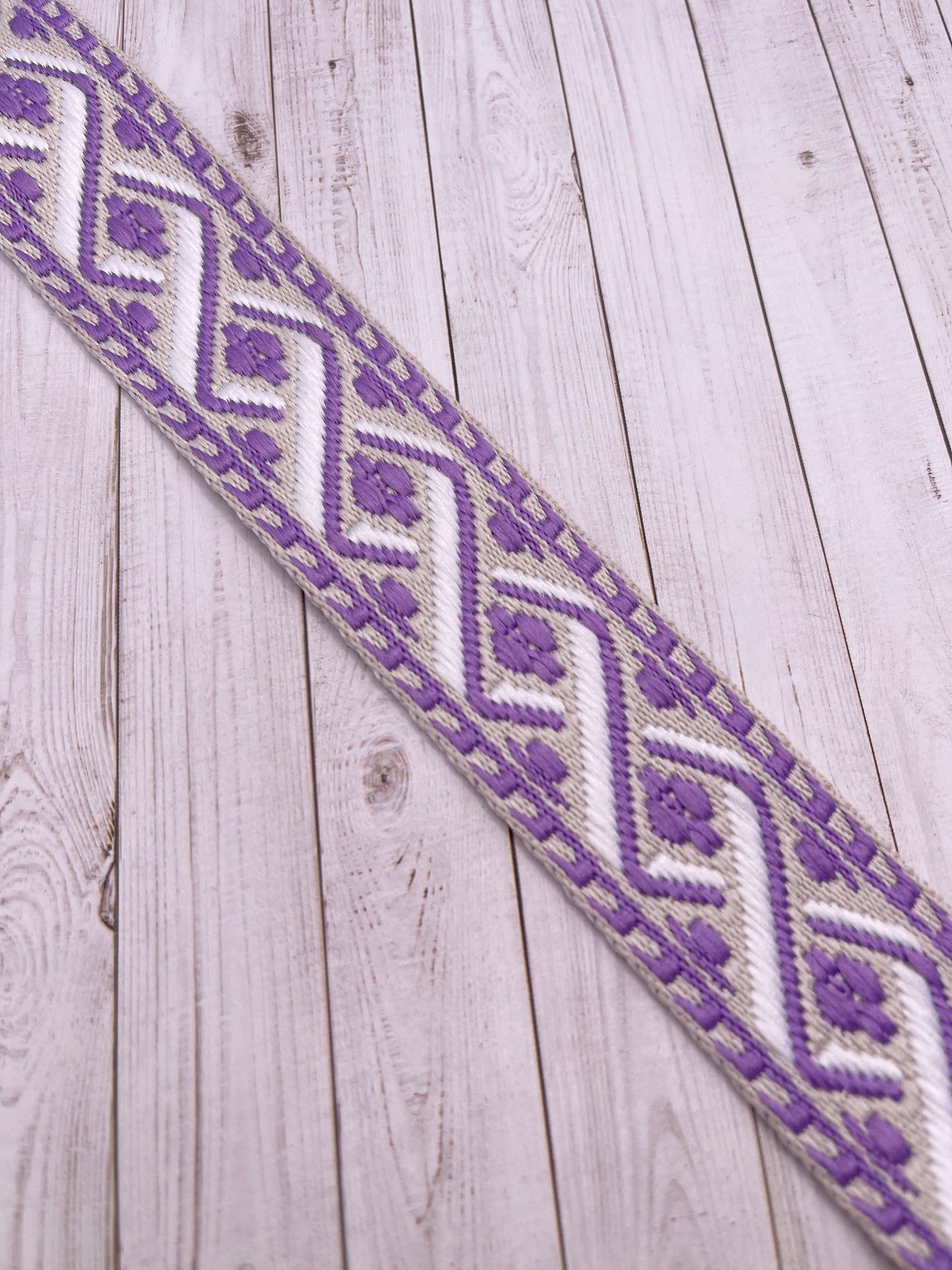 Embroidered 1.5" Cotton/polyester Webbing