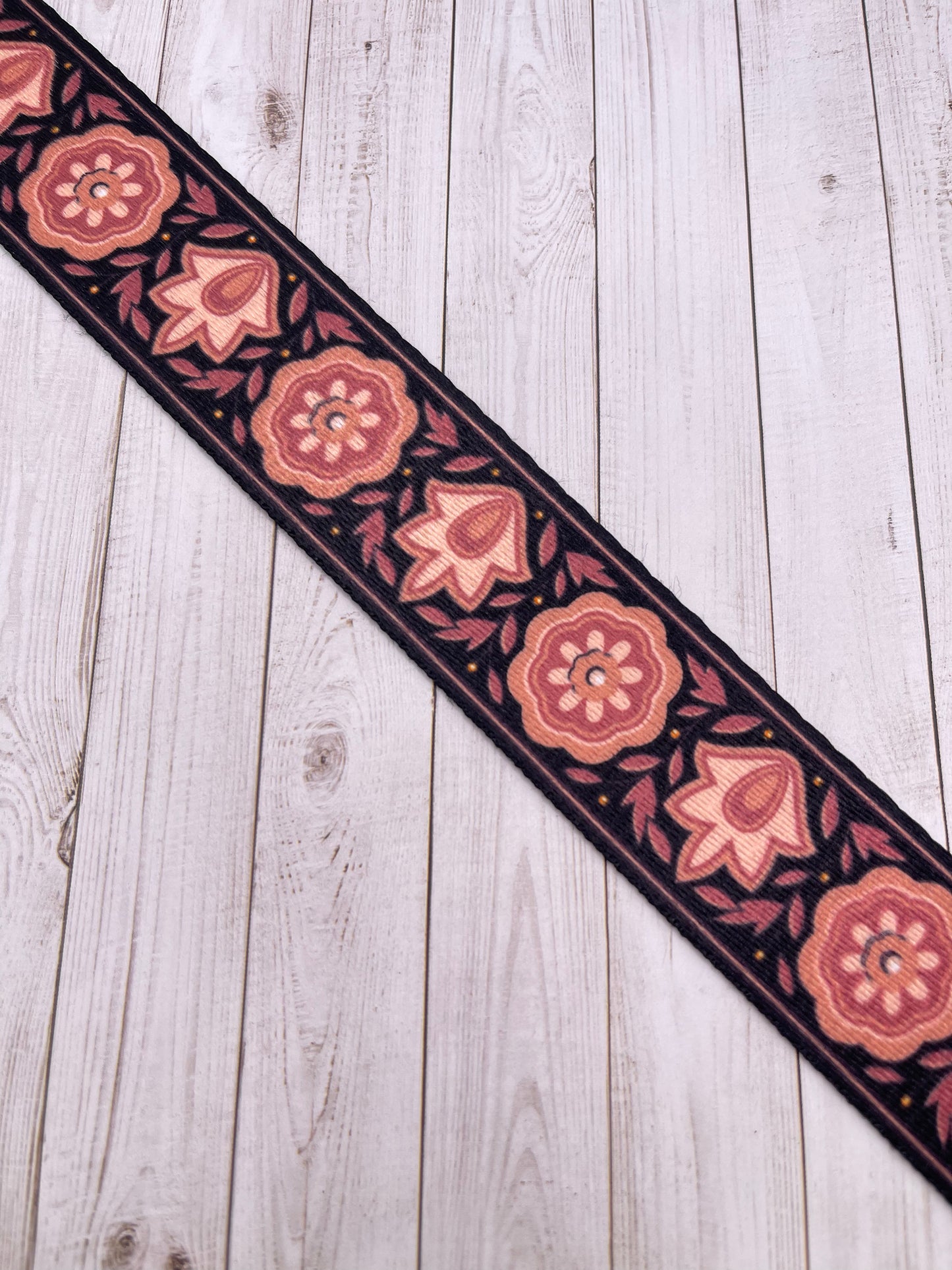 Classic Floral 1.5" Polyester Webbing