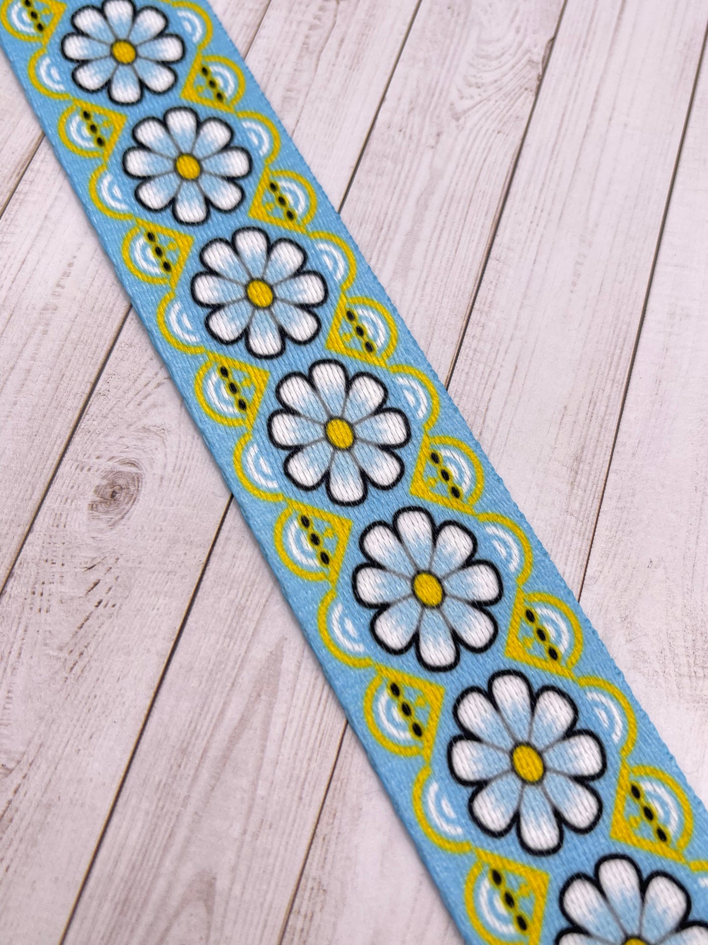 Sangle en polyester Marguerite Bleu 1.5"