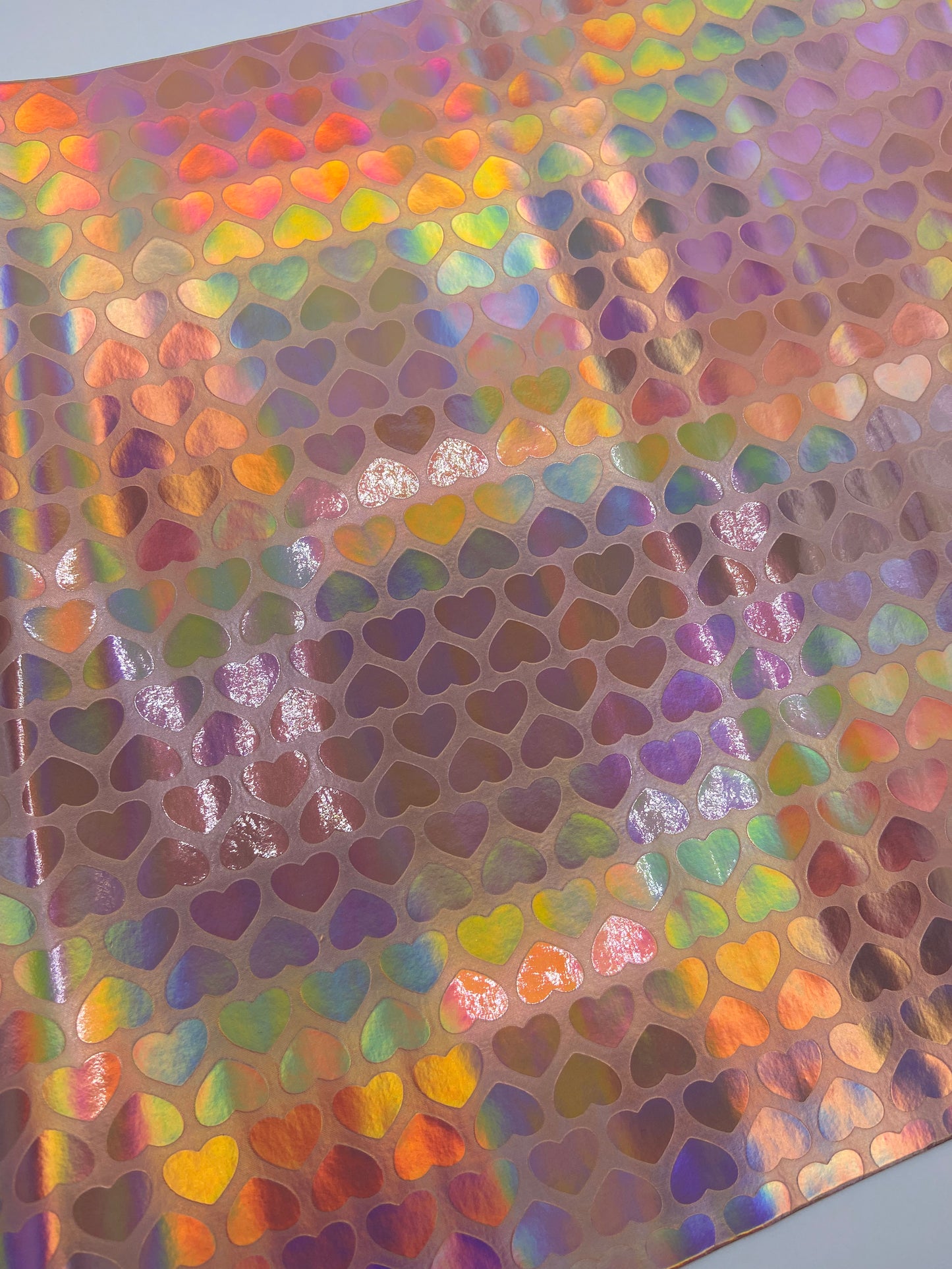 Holo Rose Gold Hearts - Vinyl