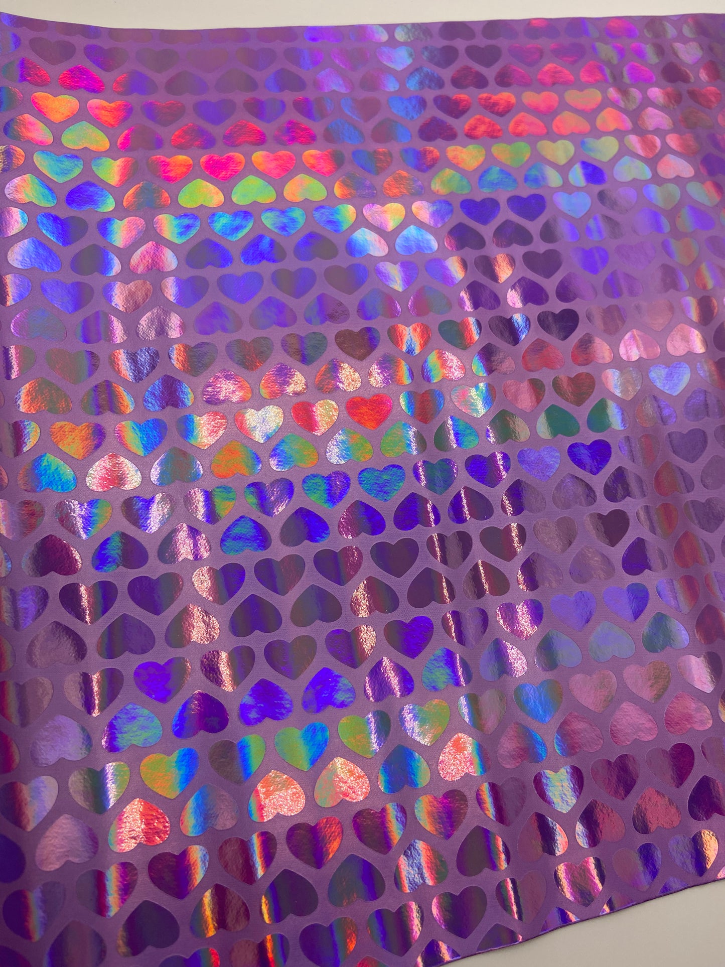 Purple Holographic Hearts - Vinyl