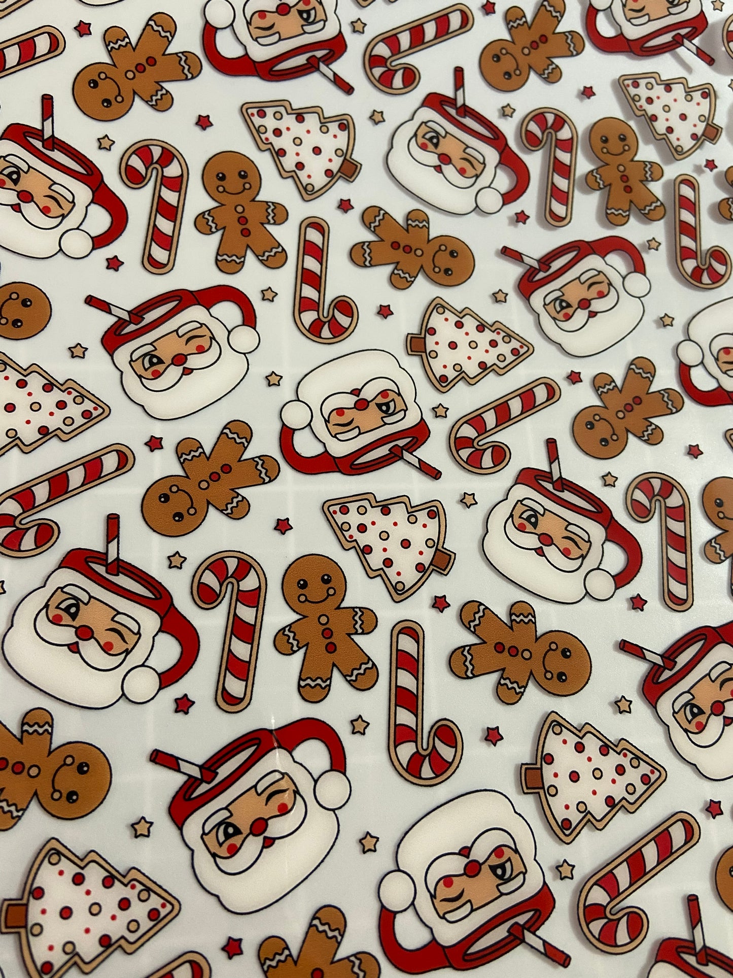 Santa and Gingerbreads - Clear TPU 12"x 52"