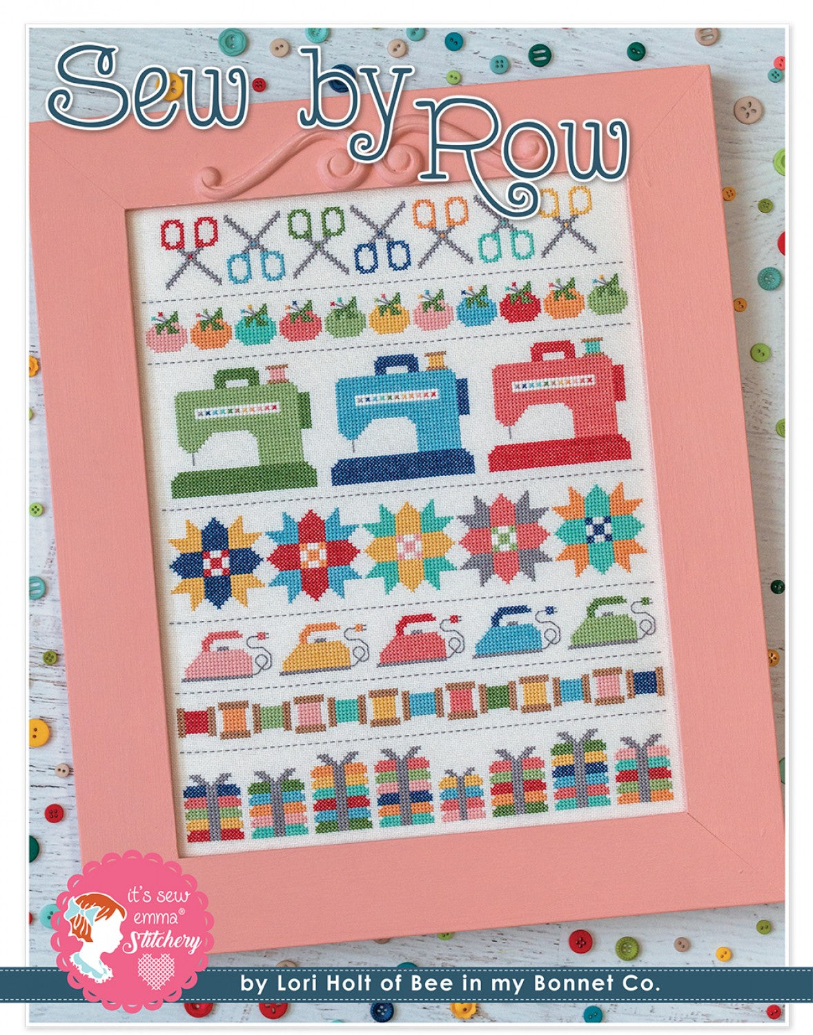 Modèle de point de croix cousu par rangée - It's Sew Emma