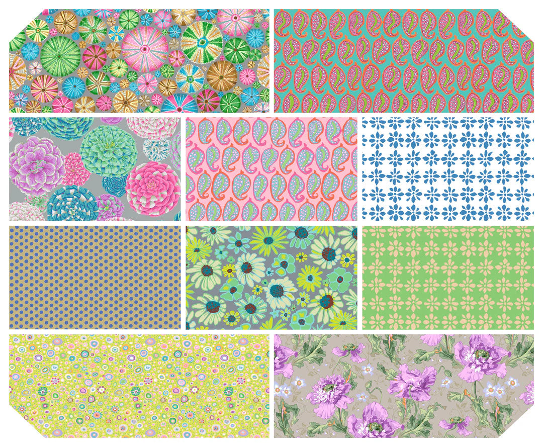 Kaffe Fassett Collective August 2024 - Fat Quarter 10pcs - Light