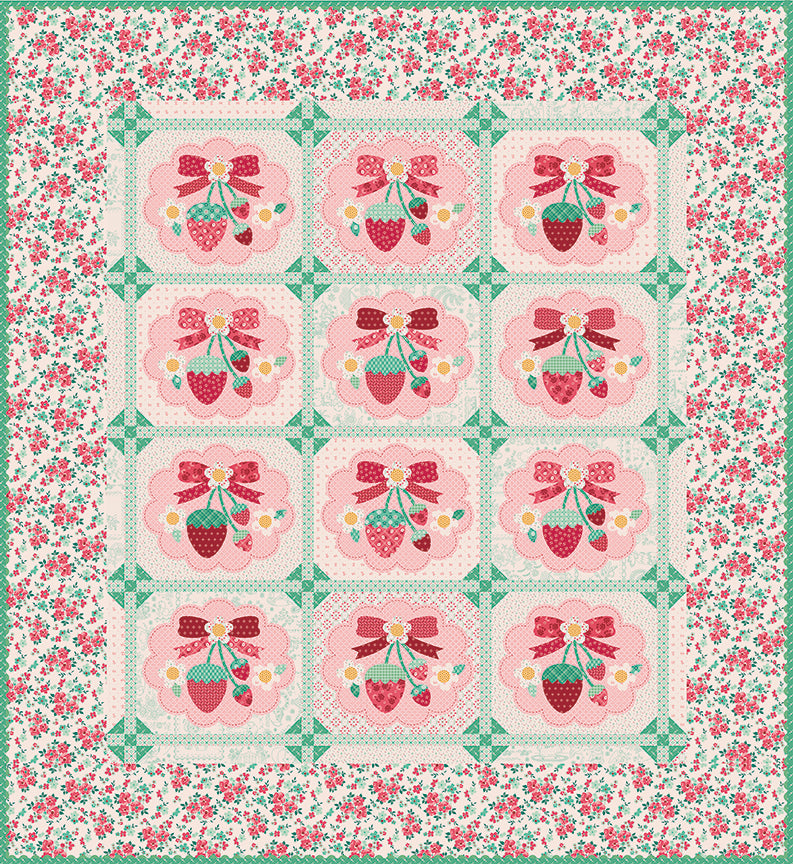 **PRÉCOMMANDE** Kit de Courtepointe Strawberry Crush de Lori Holt