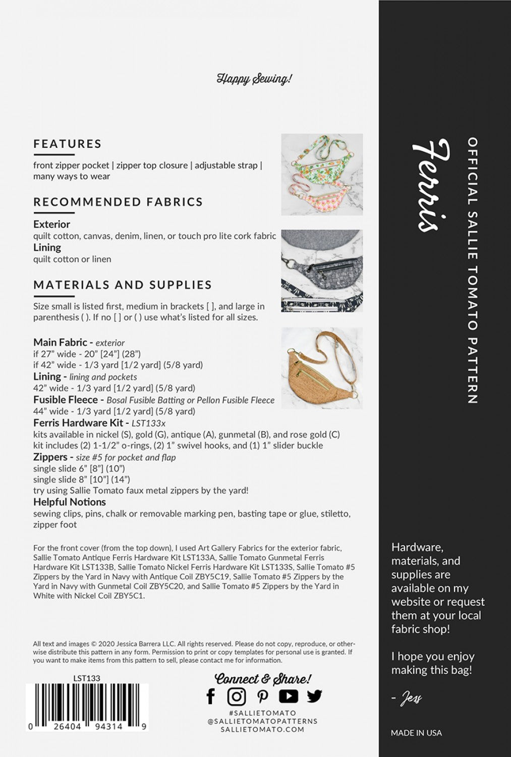 Ferris Pattern - Sallie Tomato Pattern