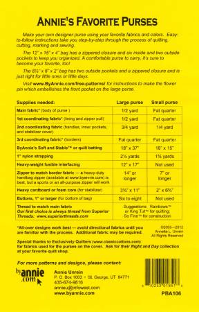 Annie's Favourite Purses - Byannie Pattern