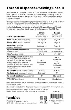 Thread Dispenser/ Sewing Case II - ByAnnie Pattern