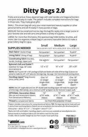 Ditty Bags - ByAnnie Pattern