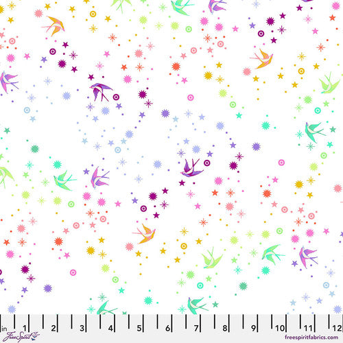 Tula Pink - True Colors Fairy Dust - White