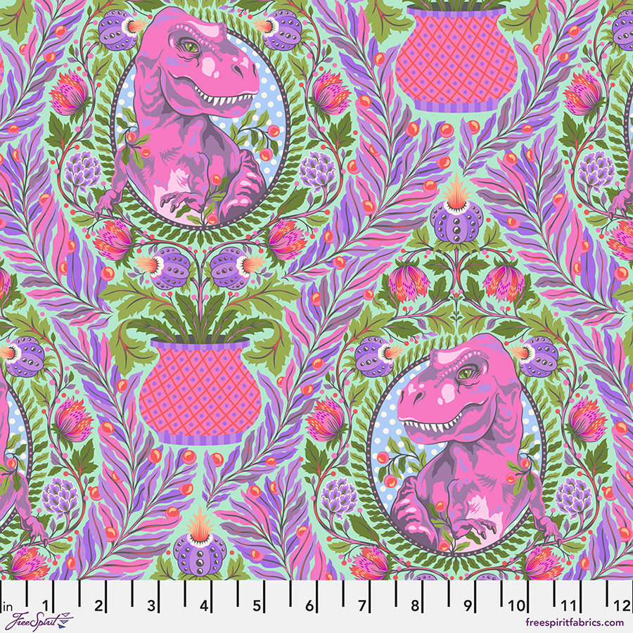 Tula Pink - ROAR! - Tree Rex (Mist)