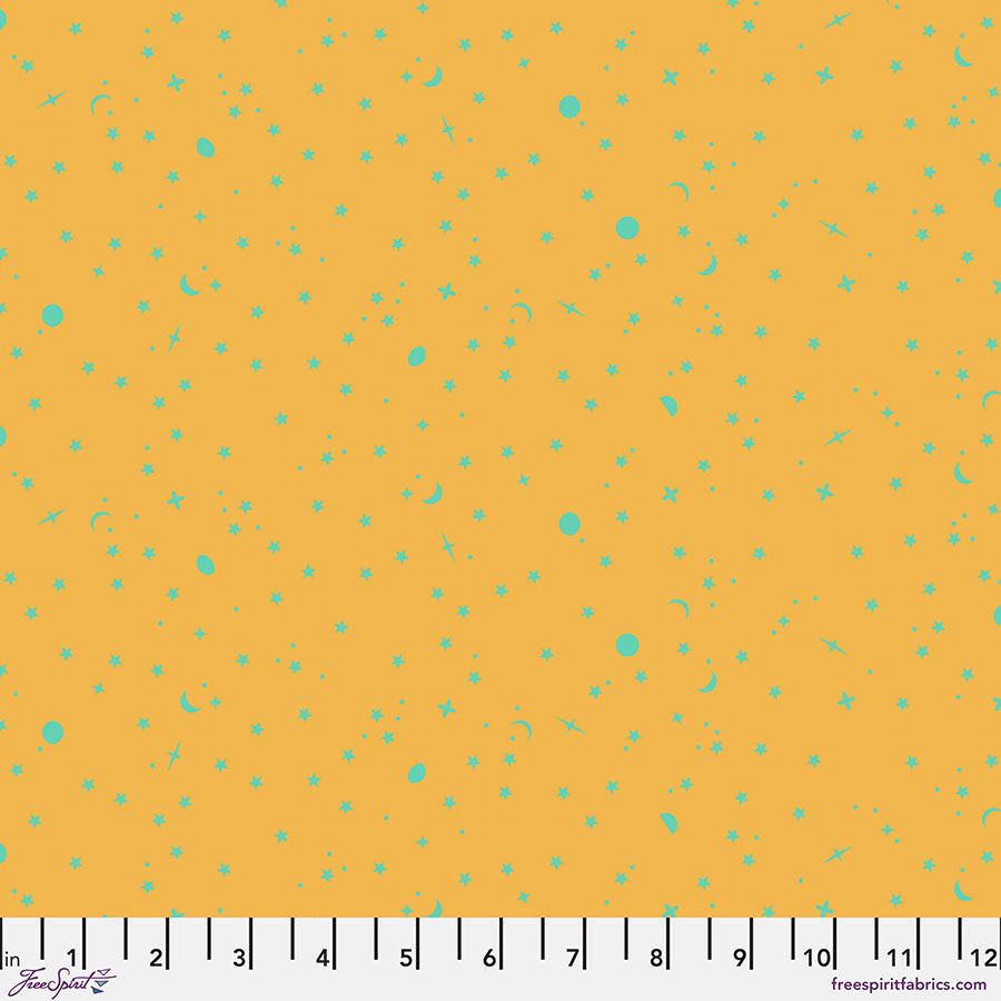 Tula Pink - True Colors - Space Sprinkles (Papaya)