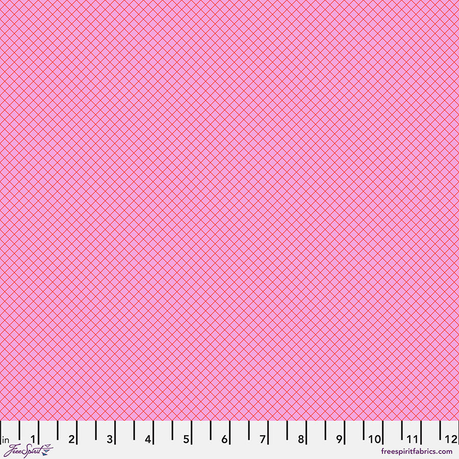 Tula Pink - True Colors - On the Grid (Bubblegum)