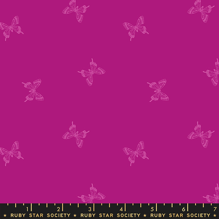 Backyard - Tiny Butterflies Berry - Ruby Star Society
