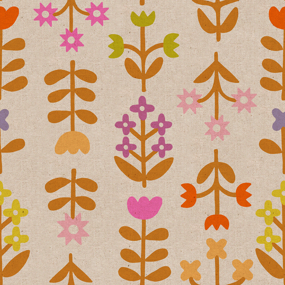 Favorite Flowers Canvas - Natural - Ruby Star Society