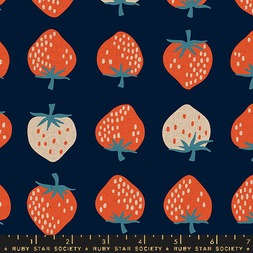 Strawberry Canvas - Navy - Ruby Star Society