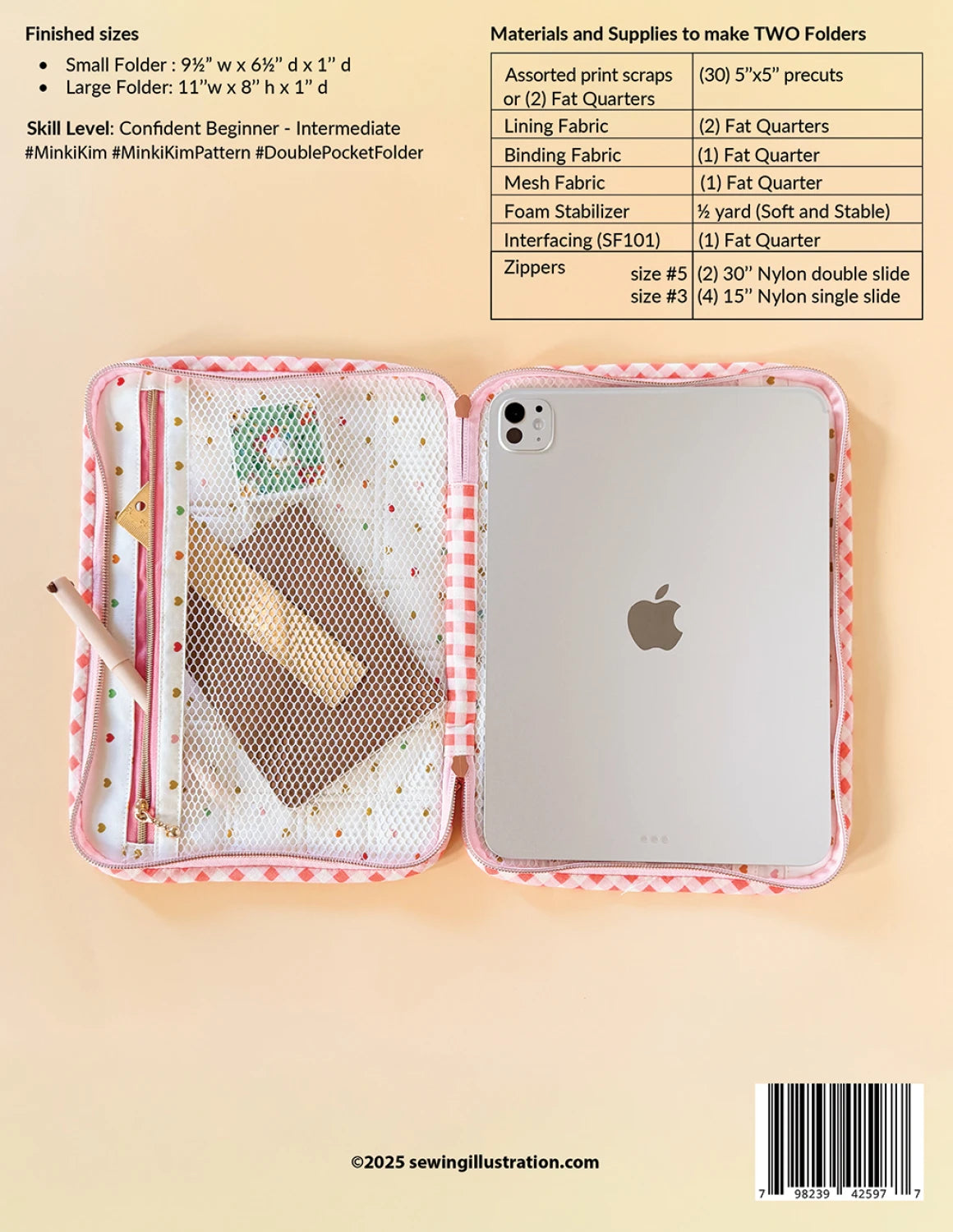 Minki Kim Double Pocket Folder - Printed Pattern English