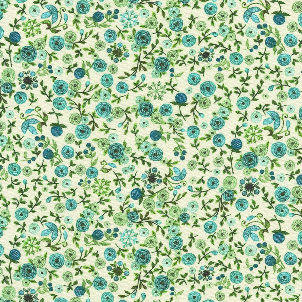 Make It Sew - Florals Blue Green - Robert Kaufman