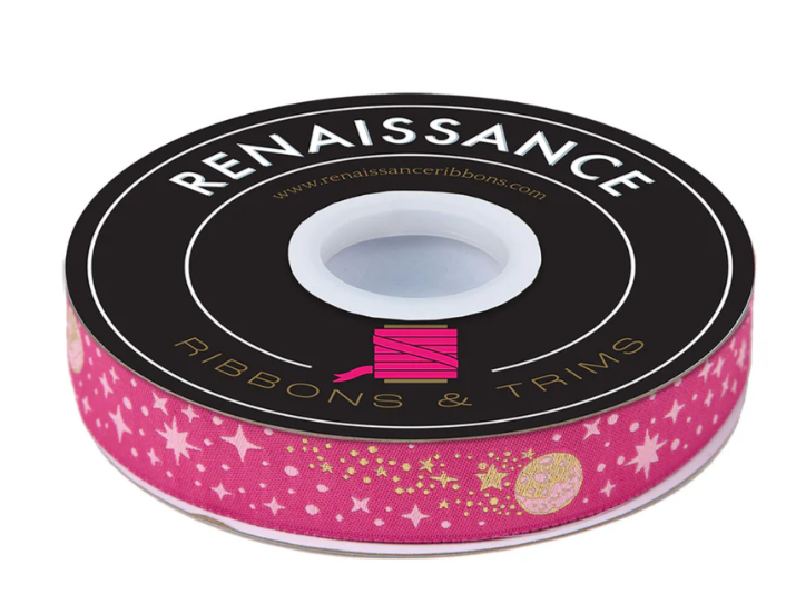 METEOR SHOWER IN BLUSH - 7/8" WIDTH (22MM) - TULA PINK ROAR