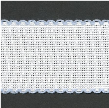 Aida 16ct Strips - White/Blue Border