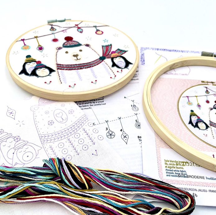 Askor team du grand nord - Embroidery kit - Un chat dans l'aiguille