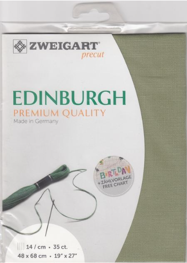 Zweigart Edinburgh 35 ct - 6018 Green