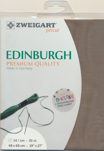 Zweigart Edinburgh 35 ct - 7025 Brun