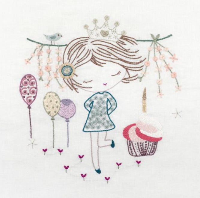 Joyeux anniversaire Salomé - Embroidery kit - Un chat dans l'aiguille