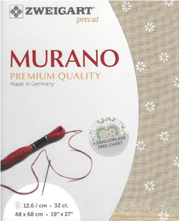 Zweigart Murano 32 ct - 7339 Fleur Taupe