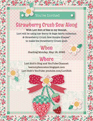 **PRÉCOMMANDE** Kit de Courtepointe Strawberry Crush de Lori Holt