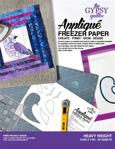 The Gypsy Quilter Freezer Paper 8 1/2in x 11in Heavy Weight 50ct - TGQFP811H