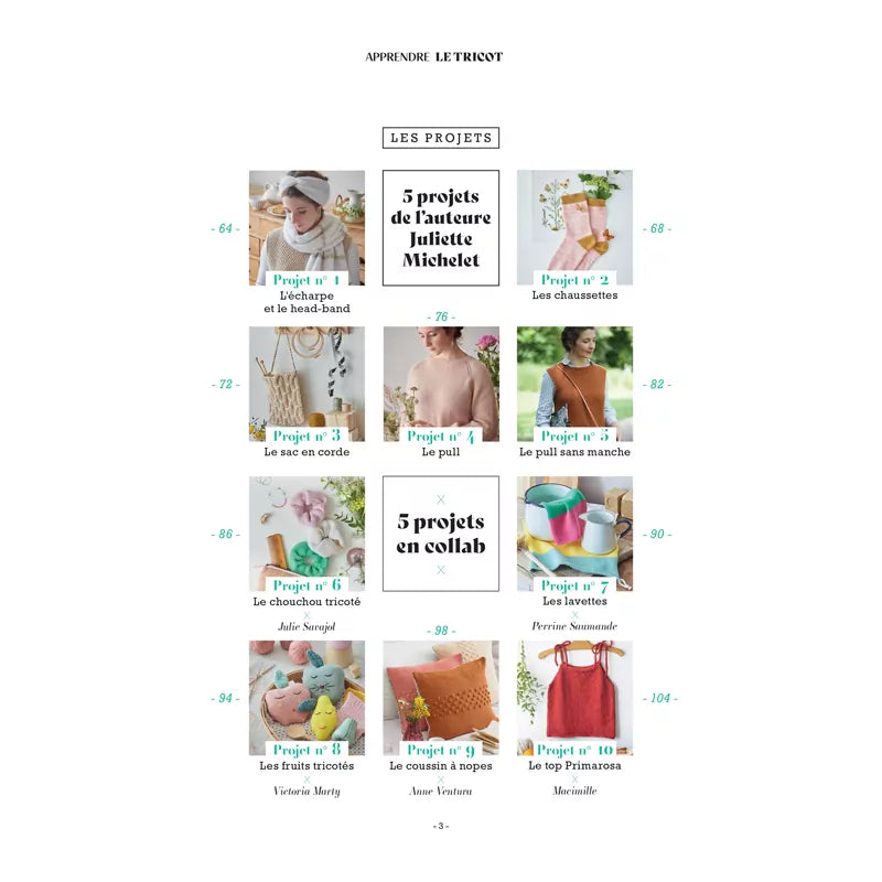 Apprendre le tricot en 10 leçons - Juliette Michelet