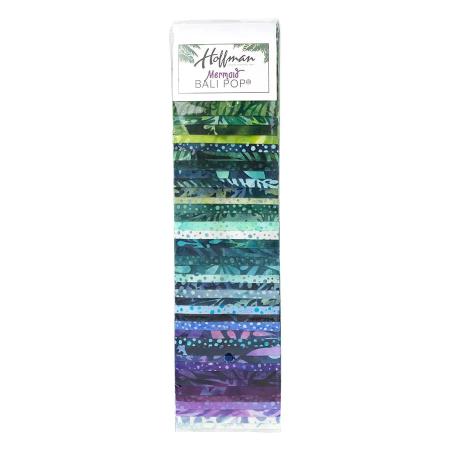 Mermaid Bali Pop Batiks Hoffman Fabrics - 2.5" Stripes