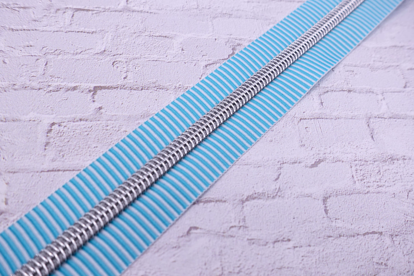 Blue Striped Zipper Tape # 5 Zipper (1 Meter)