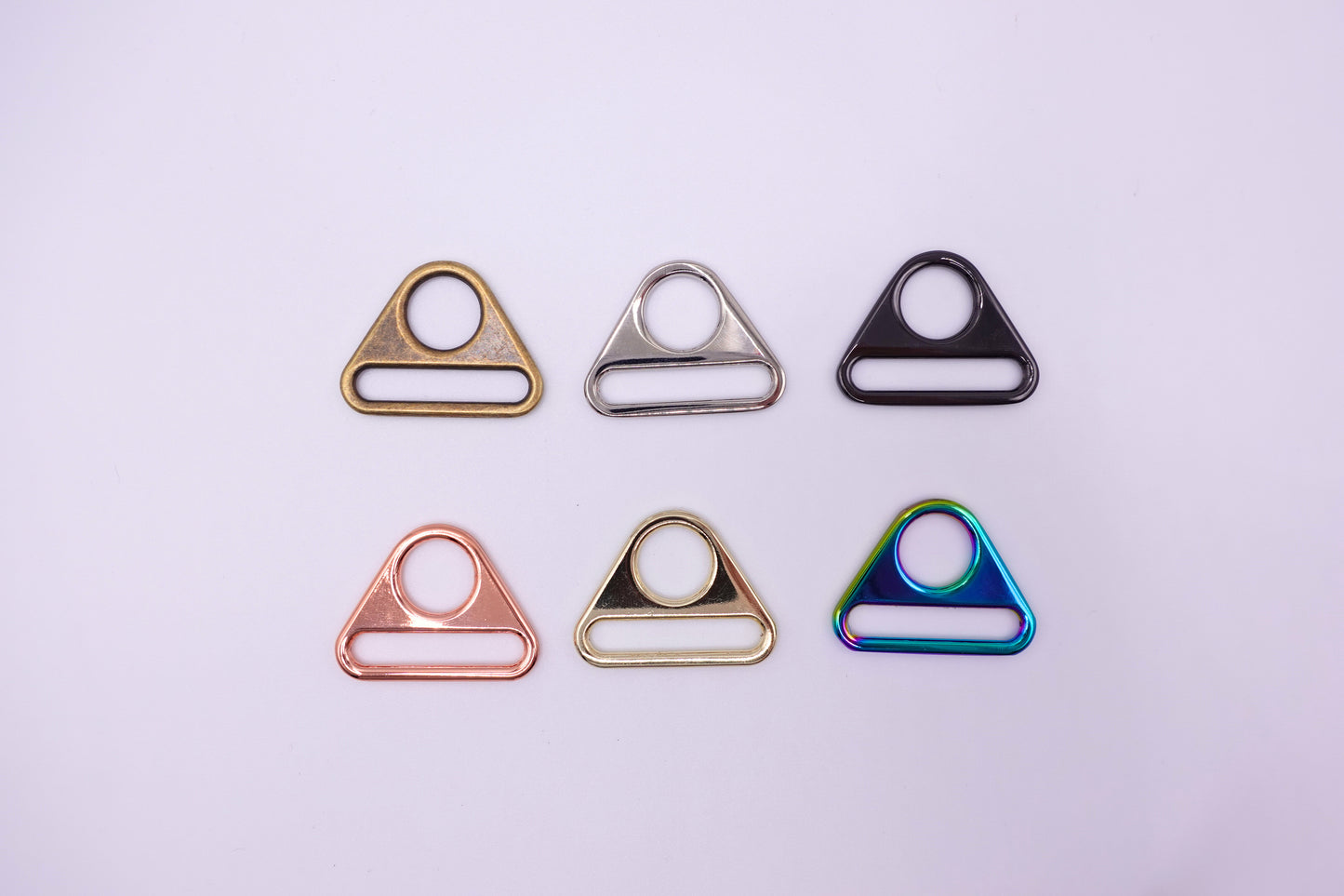 Triangle Rings (2 Pack) - 1" (6 Colours)
