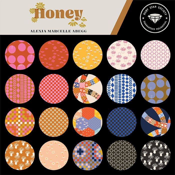 Honey par Alexia Marcelle Abegg - Bandes de tissu Jelly Roll de 2,5" - Ruby Star Society