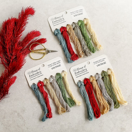 Vintage - House Of Embroidery Collections - Floss, Perle 8, Perle 12