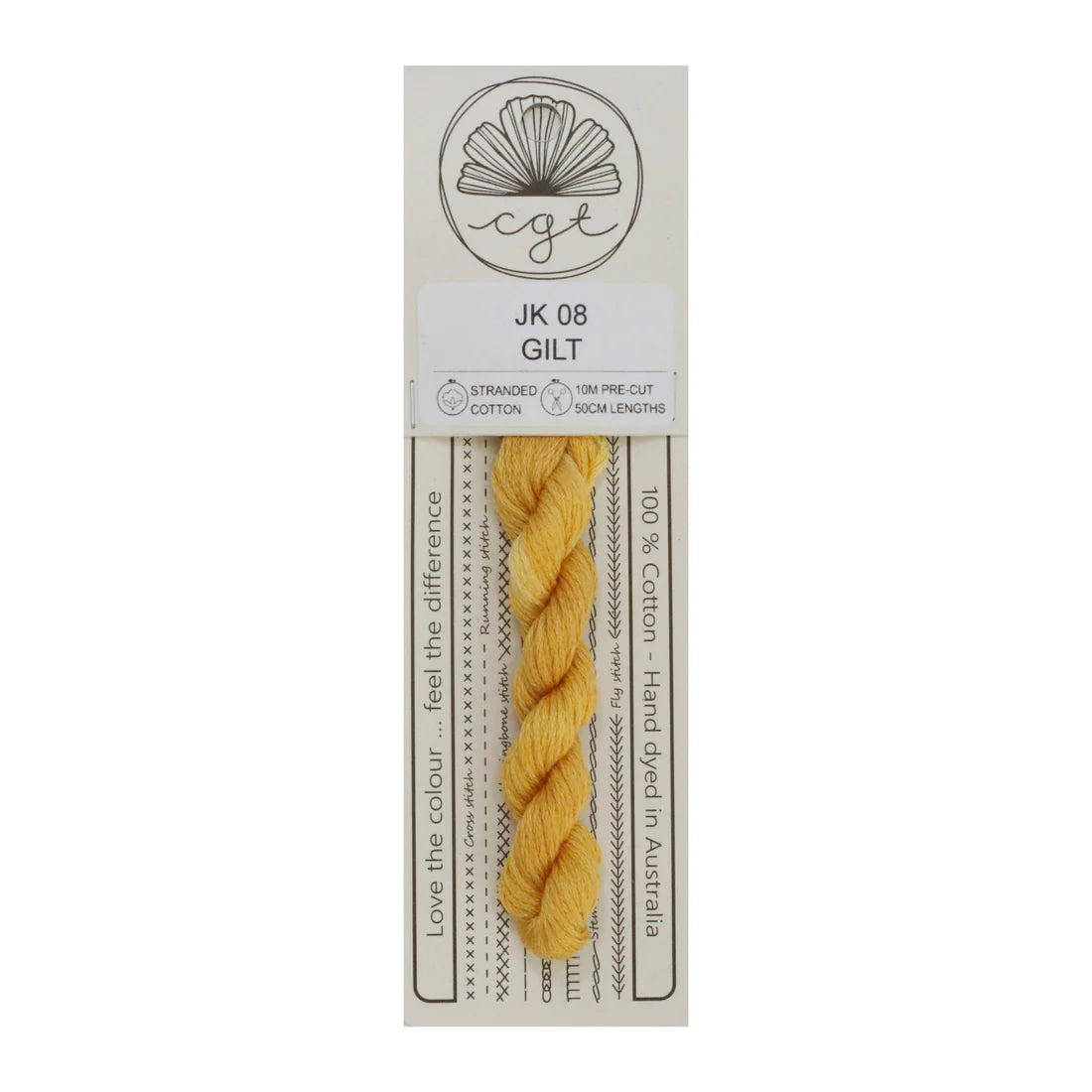 JK08 Gilt - Pre-cut floss - Cottage Garden Threads