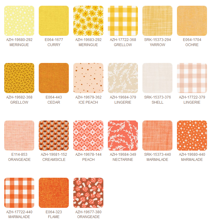 Fat Quarter Whole Collection Bundle - Sunshine Palette - Robert Kaufman
