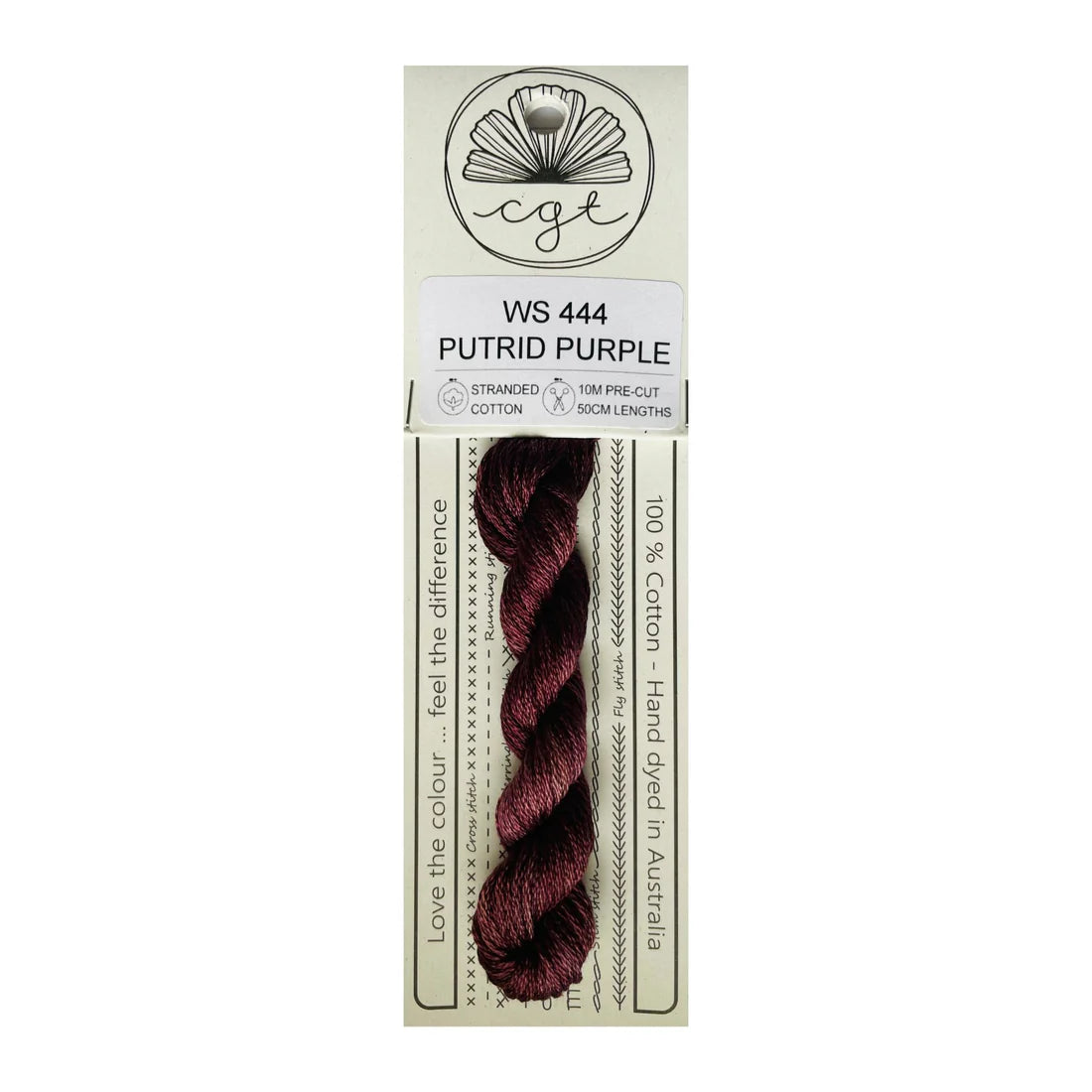 WS444 Putrid Purple - Fils à broder pré-coupés Mouliné - Cottage Garden Threads