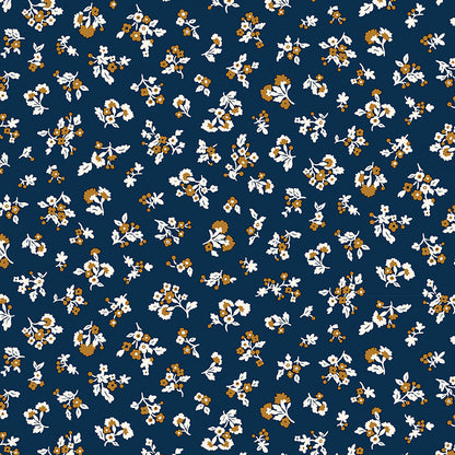Denim Florals - Tumbling Blooms A - Liberty Fabric Cotton