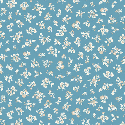Denim Florals - Tumbling Blooms B - Liberty Fabric Cotton