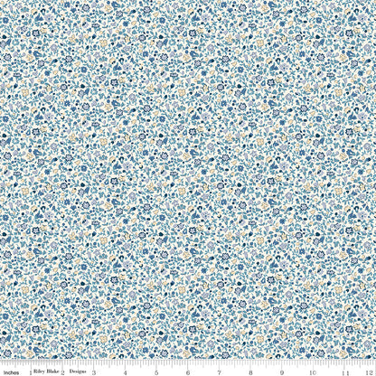 Denim Florals - Posy Haze A - Liberty Fabric Cotton