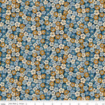 Denim Florals - Spring Flourish B - Liberty Fabric Cotton