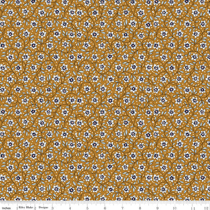 Denim Florals - Lily Trail C - Liberty Fabric Cotton