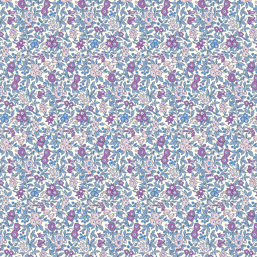 Everlasting - Forget Me Not Blossom A - Liberty Lasenby Cotton