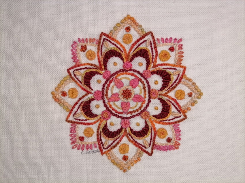 Sunset Mandala - Hand Embroidery Kit - House Of Embroidery