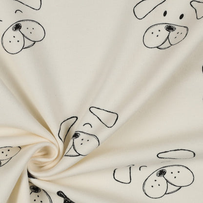 Coton ouaté Chien - Cream - Poppy Fabrics