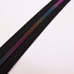 fermeture éclair noir - griffe arc-en-ciel #5  (1 mètre)